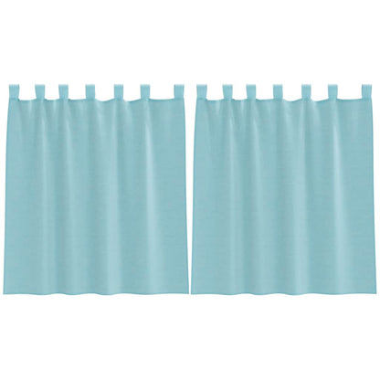 Tende in Voile con Passanti 2 pz Turchese 140x140 cm | homemem39