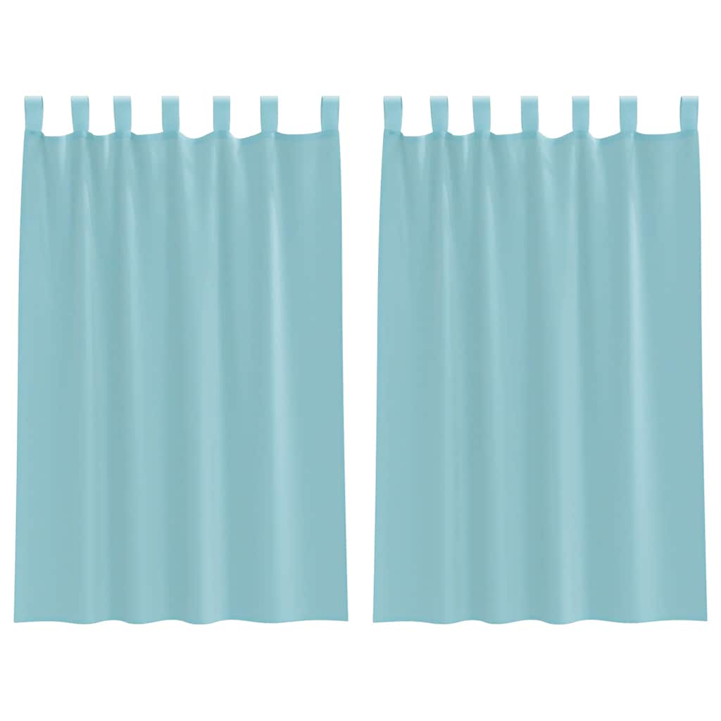 Tende in Voile con Passanti 2 pz Turchese 140x175 cm | homemem39