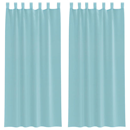 Tende in Voile con Passanti 2 pz Turchese 140x225 cm | homemem39