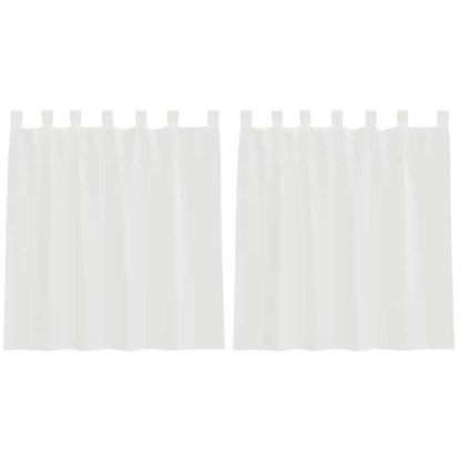 Tende in Voile con Passanti 2 pz Bianco 140x140 cm
