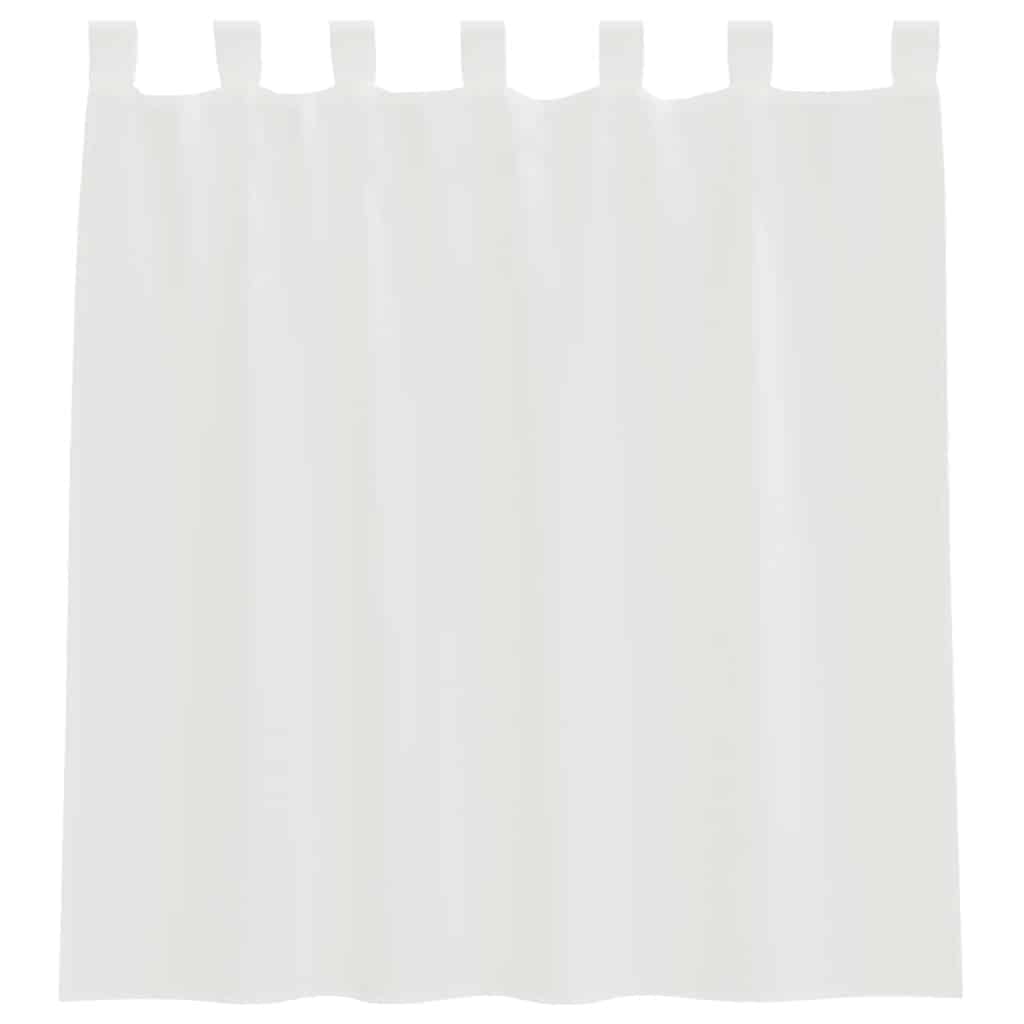 Tende in Voile con Passanti 2 pz Bianco 140x140 cm