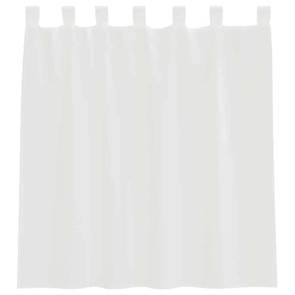Tende in Voile con Passanti 2 pz Bianco 140x140 cm