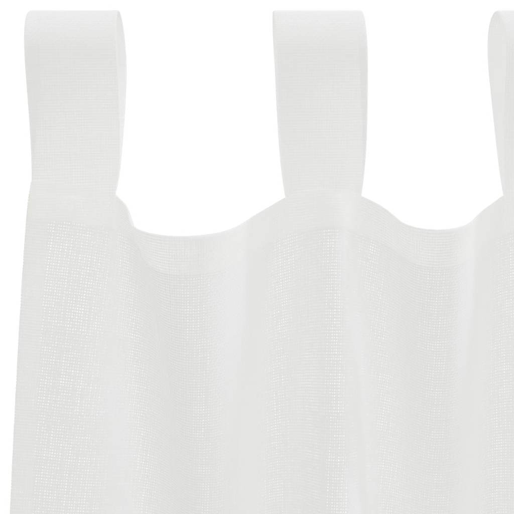 Tende in Voile con Passanti 2 pz Bianco 140x175 cm | homemem39
