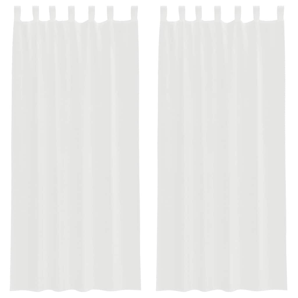 Tende in Voile con Passanti 2 pz Bianco 140x225 cm | homemem39