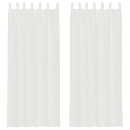 Tende in Voile con Passanti 2 pz Bianco 140x260 cm