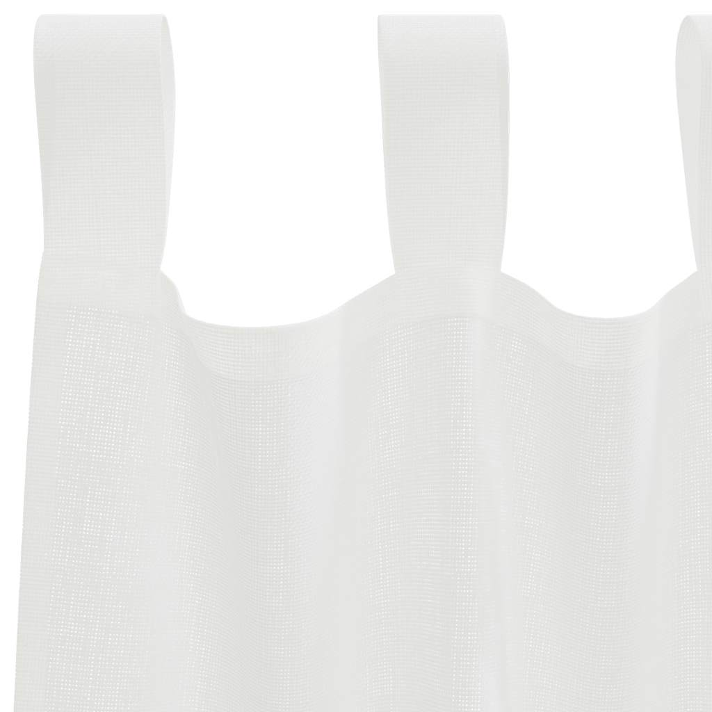 Tende in Voile con Passanti 2 pz Bianco 140x260 cm