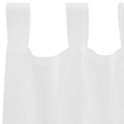 Tende in Voile con Passanti 2 pz Bianco 140x260 cm