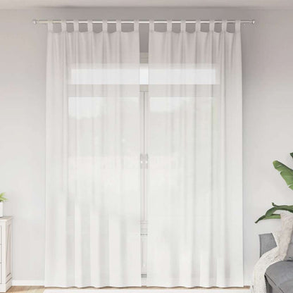 Tende in Voile con Passanti 2 pz Bianco 140x260 cm