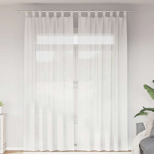 Tende in Voile con Passanti 2 pz Bianco 140x260 cm