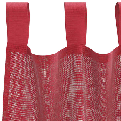 Tende in Voile con Passanti 2 pz Rosso Vino 140x175 cm
