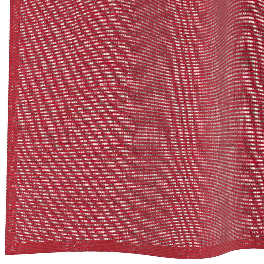 Tende in Voile con Passanti 2 pz Rosso Vino 140x175 cm