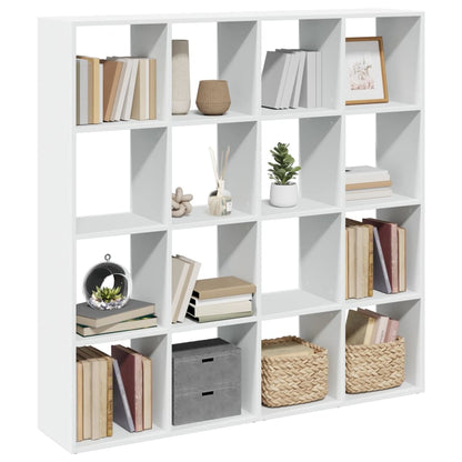 Libreria Bianca 137,5x29x137,5 cm in Legno Multistrato