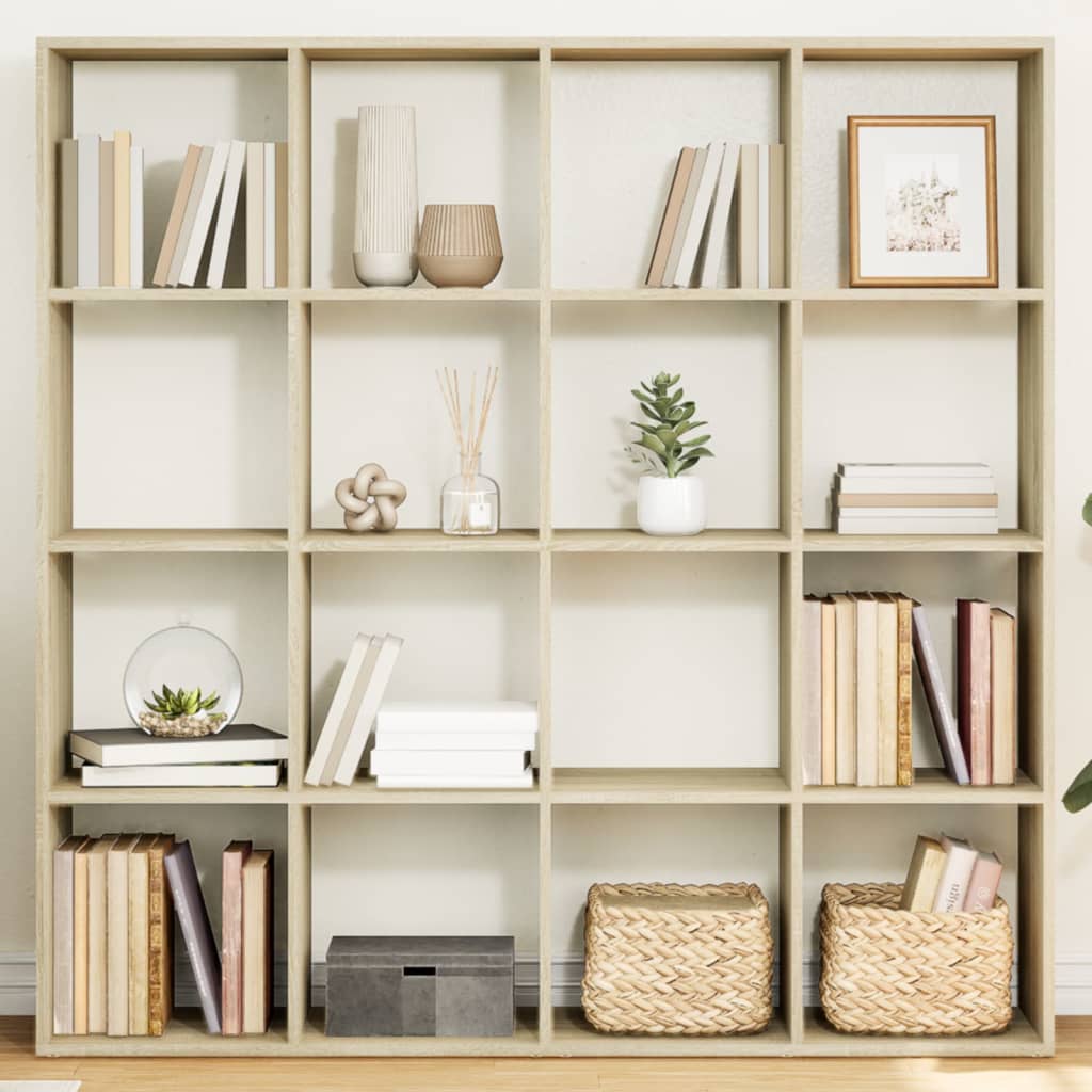 Libreria Rovere Sonoma 137,5x29x137,5 cm in Legno Multistrato