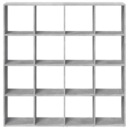 Libreria Grigio Cemento 137,5x29x137,5 cm in Legno Multistrato