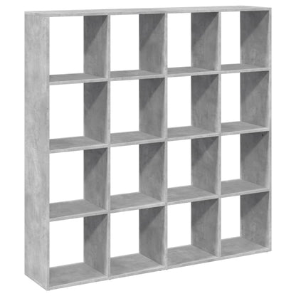 Libreria Grigio Cemento 137,5x29x137,5 cm in Legno Multistrato