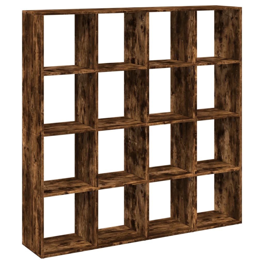 Libreria Rovere Fumo 137,5x29x137,5 cm in Legno Multistrato