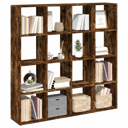 Libreria Rovere Fumo 137,5x29x137,5 cm in Legno Multistrato