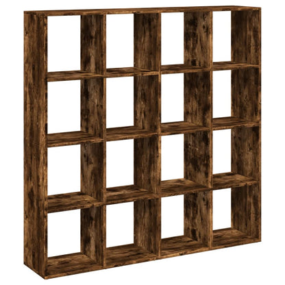 Libreria Rovere Fumo 137,5x29x137,5 cm in Legno Multistrato