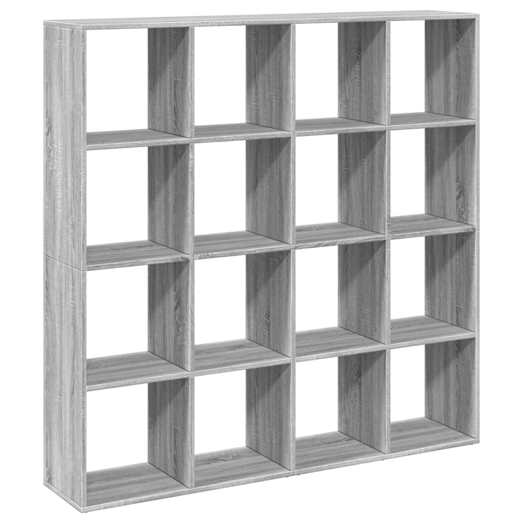 Libreria Grigio Sonoma 137,5x29x137,5 cm in Legno Multistrato