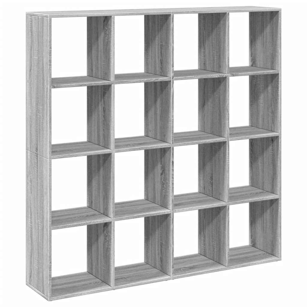 Libreria Grigio Sonoma 137,5x29x137,5 cm in Legno Multistrato