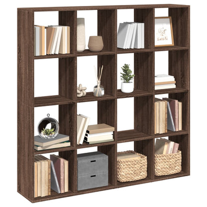 Libreria Rovere Marrone 137,5x29x137,5 cm in Legno Multistrato