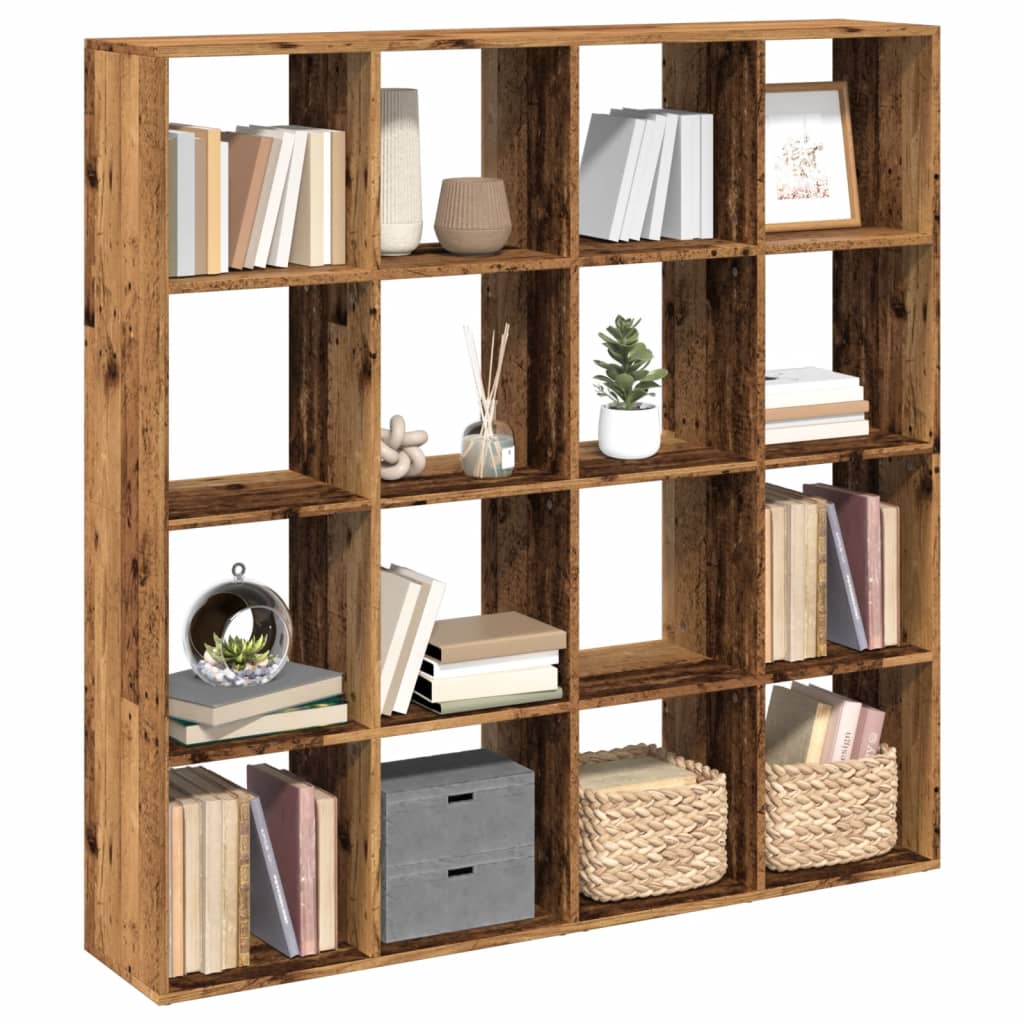 Libreria Legno Antico 137,5x29x137,5 cm in Legno Multistrato