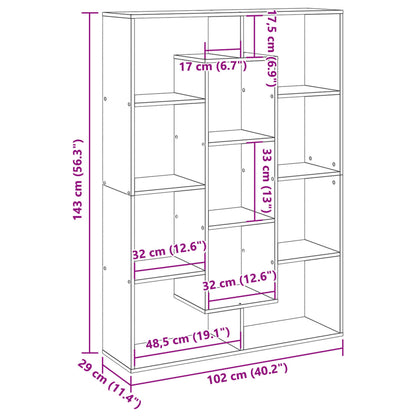 Libreria Bianca 102x29x143 cm in Legno Multistrato