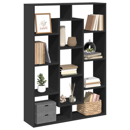 Libreria Nera 102x29x143 cm in Legno Multistrato