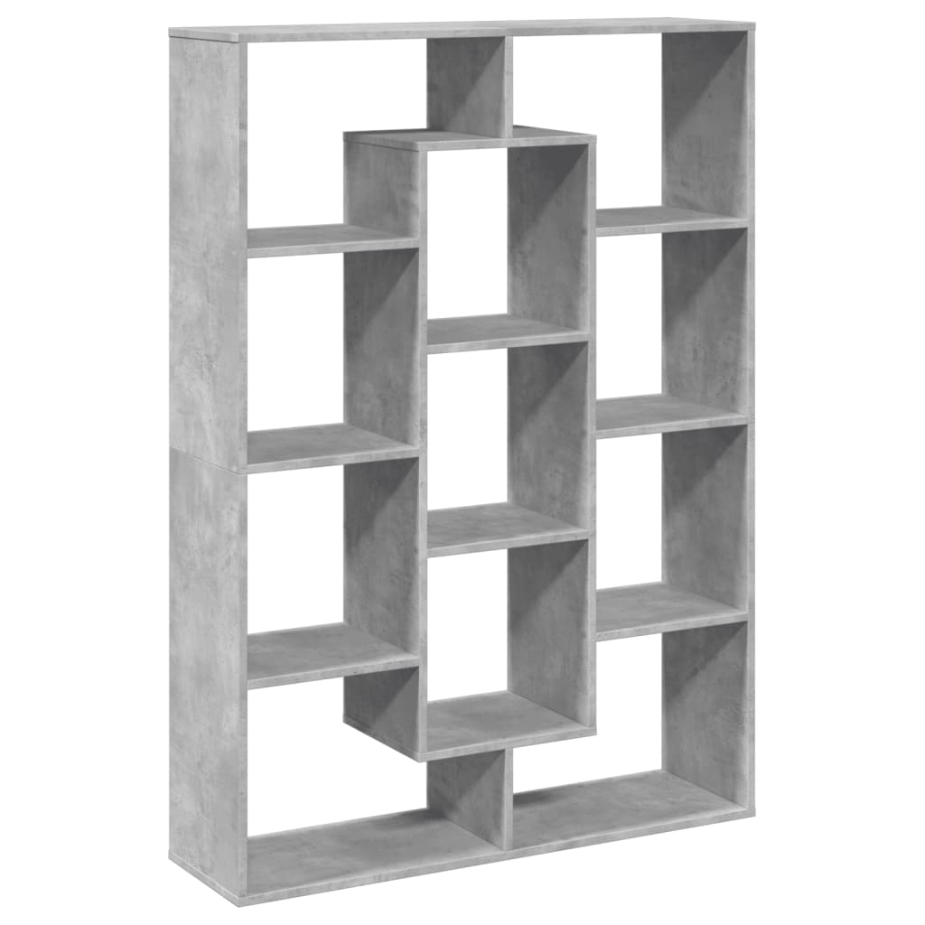 Libreria Grigio Cemento 102x29x143 cm in Legno Multistrato