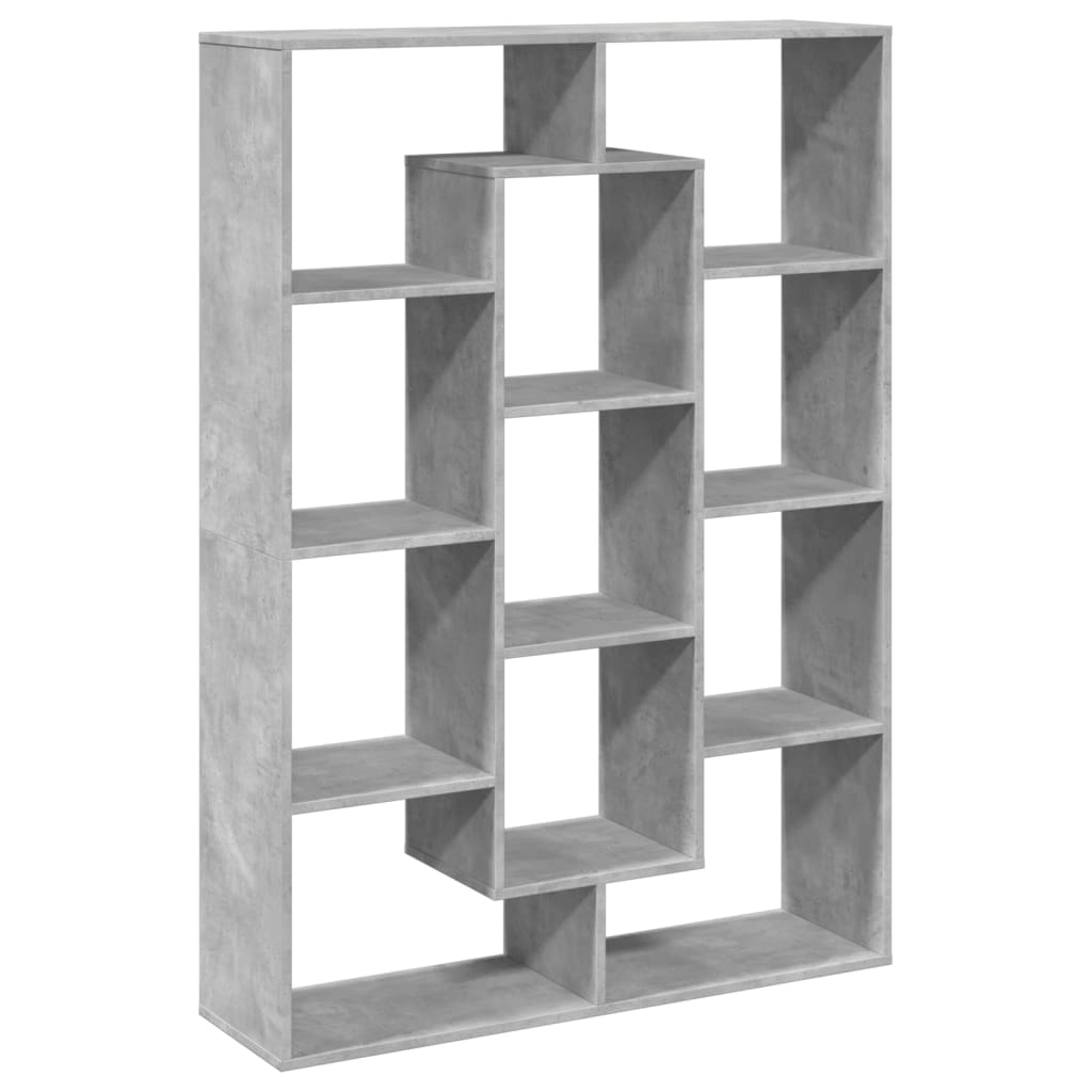 Libreria Grigio Cemento 102x29x143 cm in Legno Multistrato