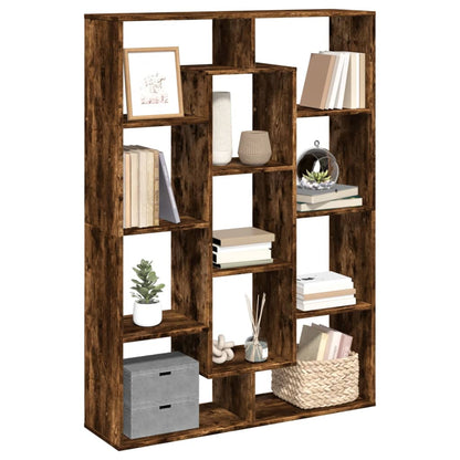 Libreria Rovere Fumo 102x29x143 cm in Legno Multistrato