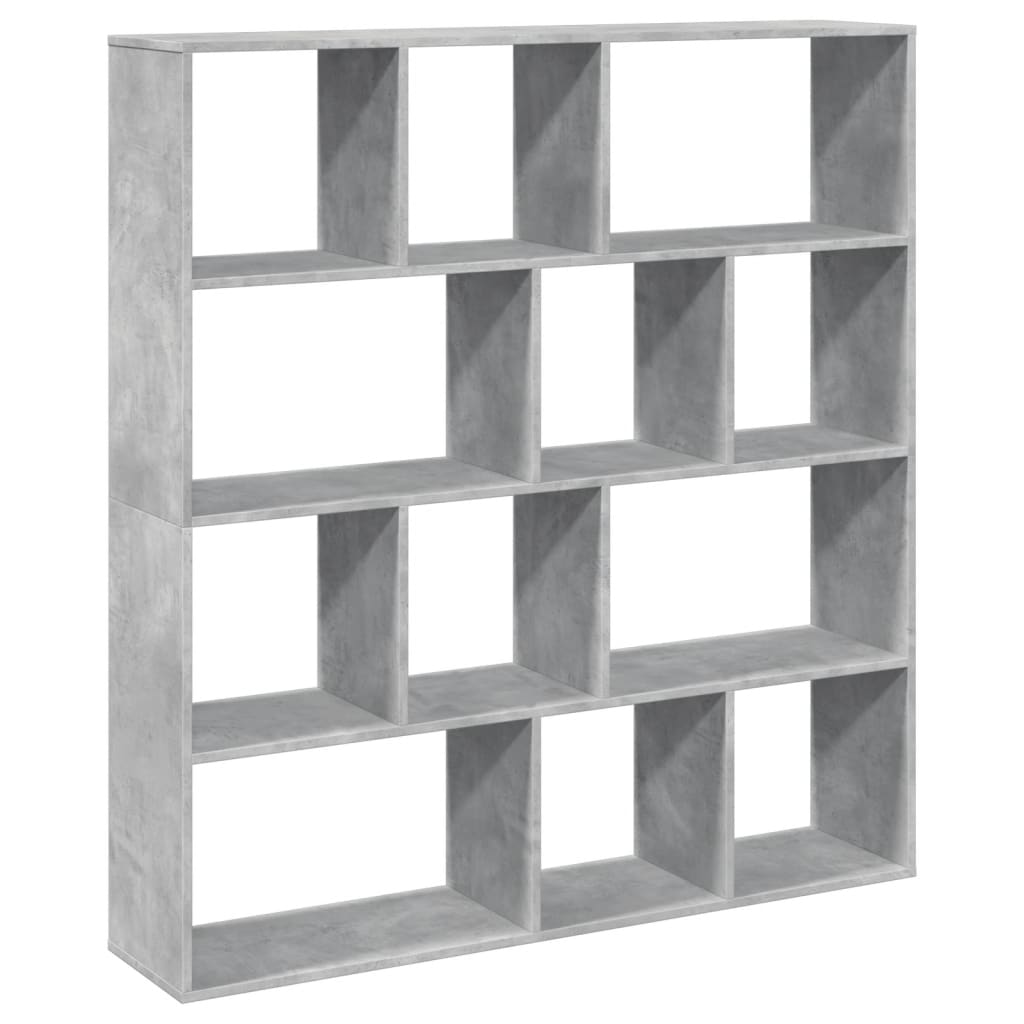 Libreria Grigio Cemento 132x29x141,5 cm in Legno Multistrato