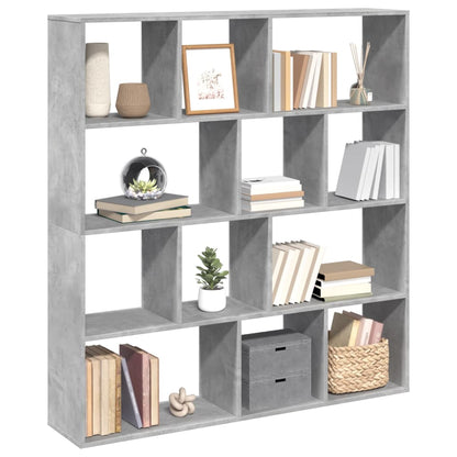 Libreria Grigio Cemento 132x29x141,5 cm in Legno Multistrato