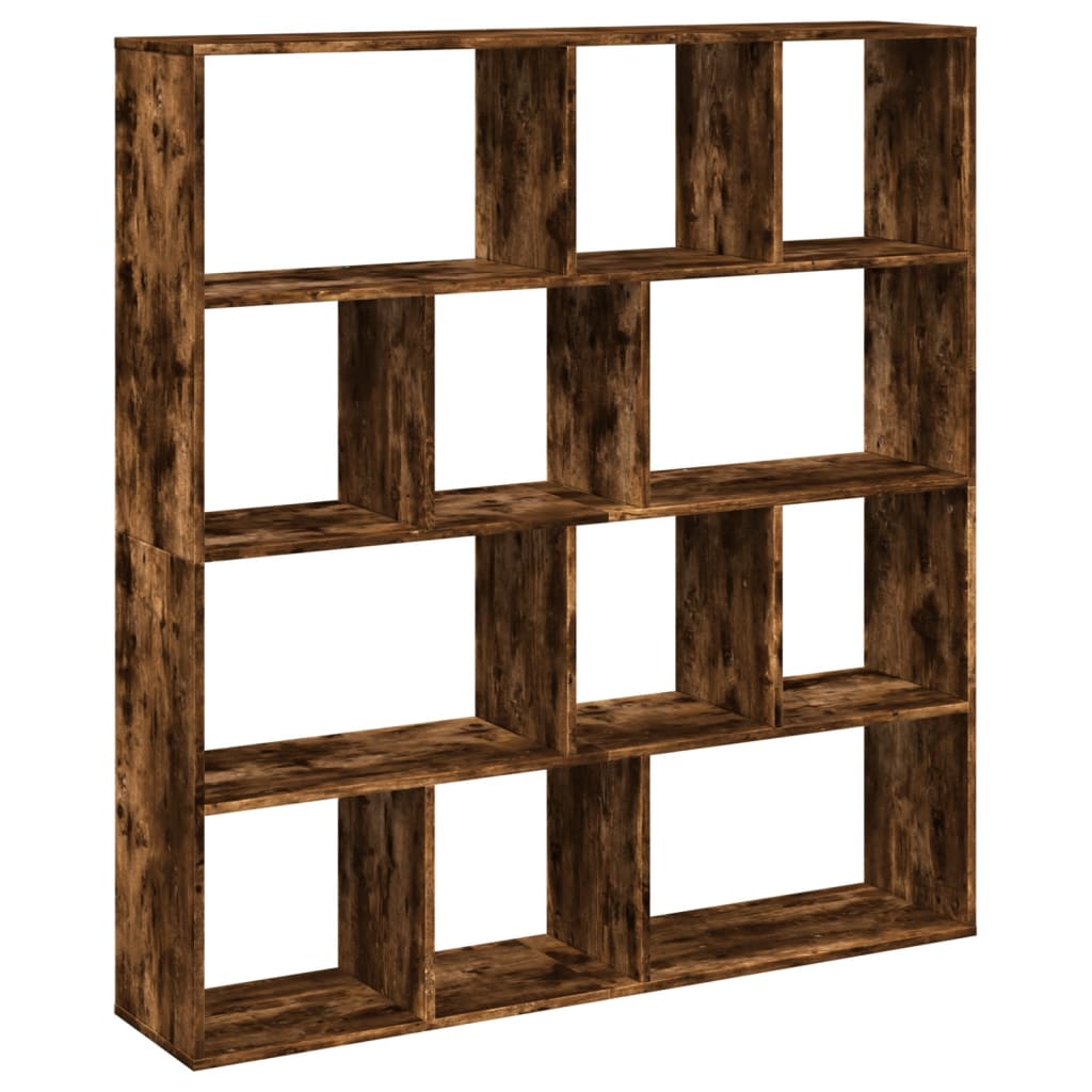 Libreria Rovere Fumo 132x29x141,5 cm in Legno Multistrato