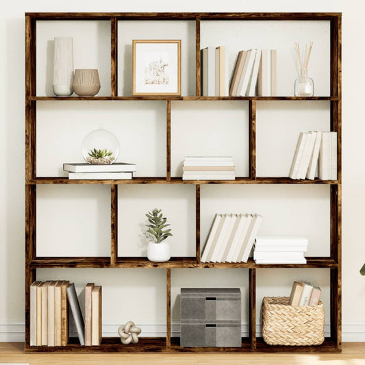 Libreria Rovere Fumo 132x29x141,5 cm in Legno Multistrato