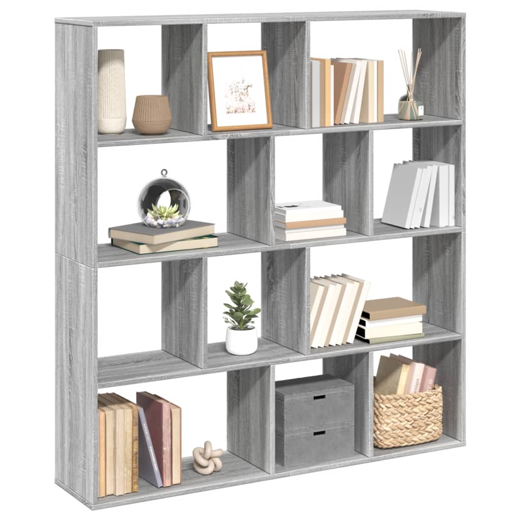 Libreria Grigio Sonoma 132x29x141,5 cm in Legno Multistrato