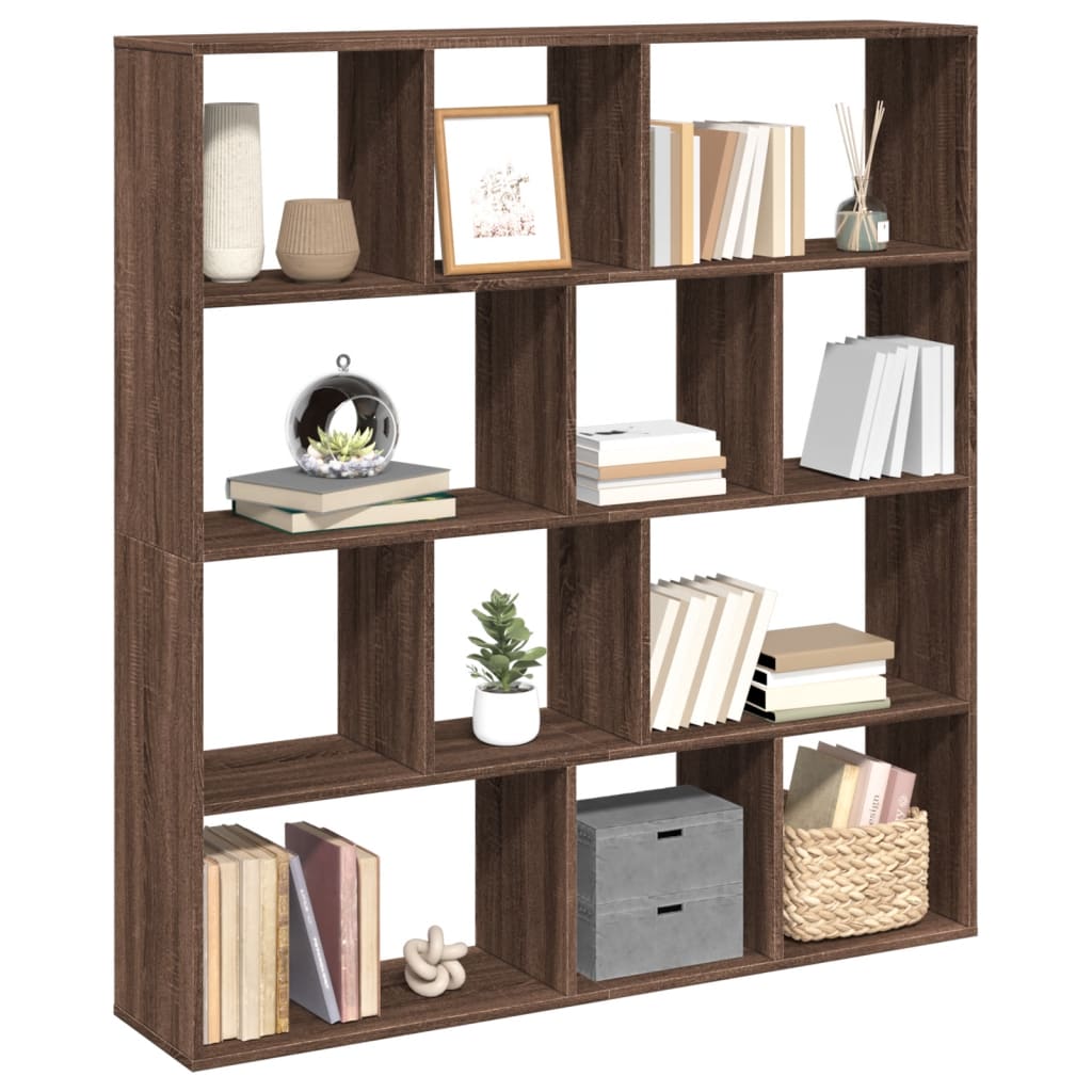 Libreria Rovere Marrone 132x29x141,5 cm in Legno Multistrato