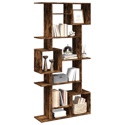 Libreria Rovere Fumo 92x29x188 cm in Legno Multistrato