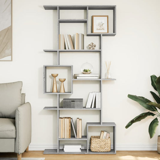 Libreria Grigio Sonoma 92x29x188 cm in Legno Multistrato