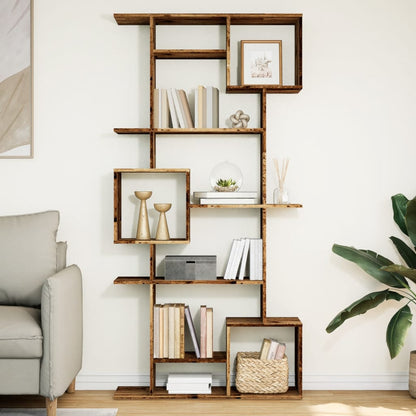 Libreria Legno Antico 92x29x188 cm in Legno Multistrato