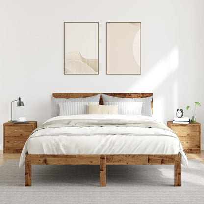 Comodini Legno Antico 2 pz 40x30x40 cm in Legno Multistrato - homemem39