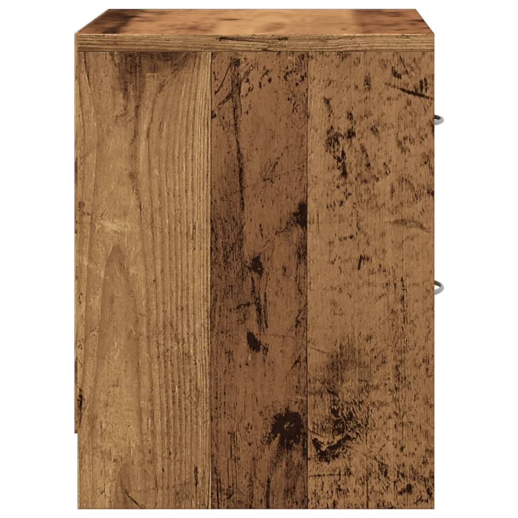 Comodini Legno Antico 2 pz 40x30x40 cm in Legno Multistrato - homemem39