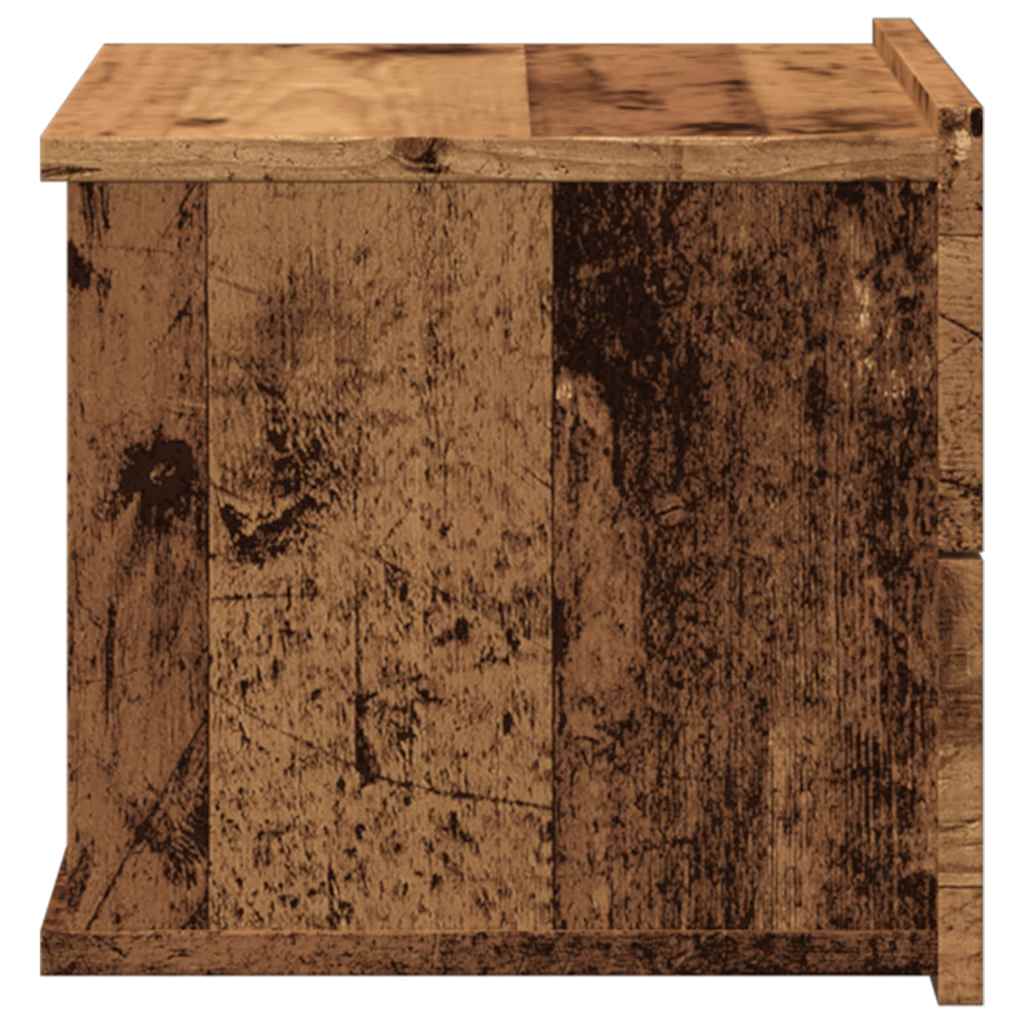 Comodino a Muro Legno Antico 40x32x30 cm - homemem39