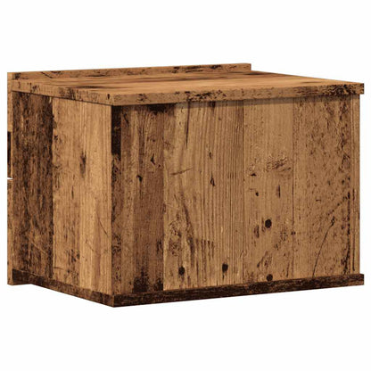 Comodino a Muro Legno Antico 40x32x30 cm - homemem39