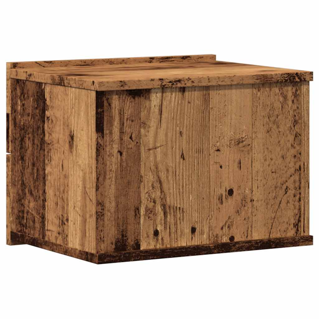 Comodini a Muro 2 pz Legno Antico 40x32x30 cm - homemem39
