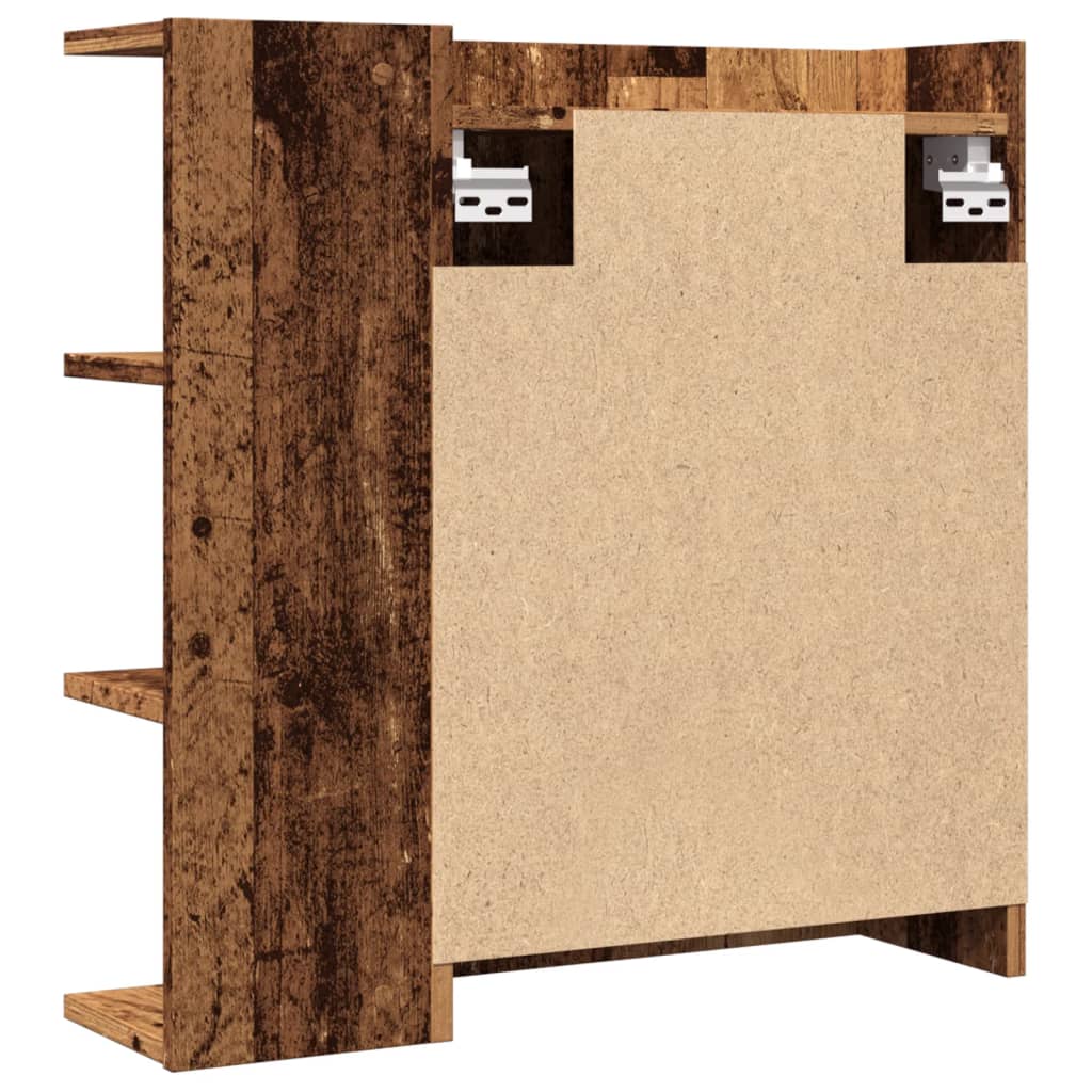 Mobile da Bagno a Specchio Legno Antico 62,5x20,5x64 cm Legno | homemem39