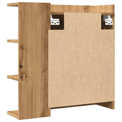 Mobile Bagno con Specchio Rovere 62,5x20,5x64 cm Multistrato | homemem39