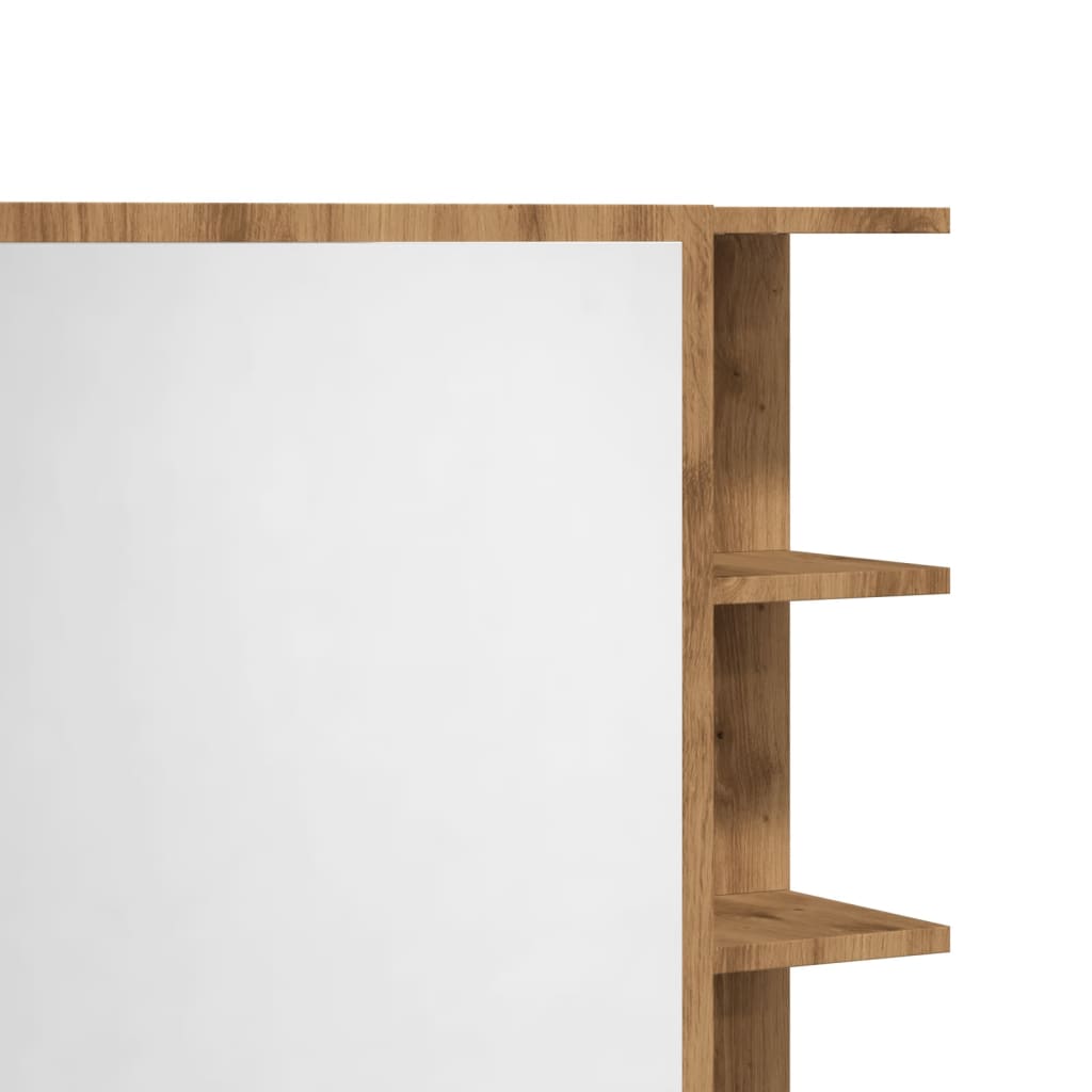 Mobile Bagno con Specchio Rovere 62,5x20,5x64 cm Multistrato