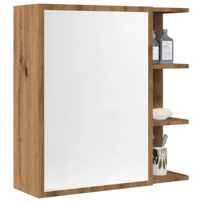 Mobile Bagno con Specchio Rovere 62,5x20,5x64 cm Multistrato | homemem39