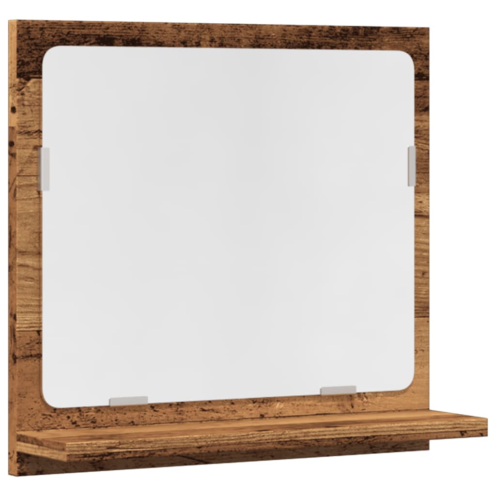 Mobile da Bagno con Specchio Legno Antico 40x11x37cm Truciolato | homemem39